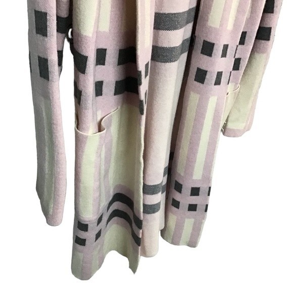 Geometric print Modern Bold Chic Patterned Outerwear Oliver trench coat Size S - Picture 5 of 9